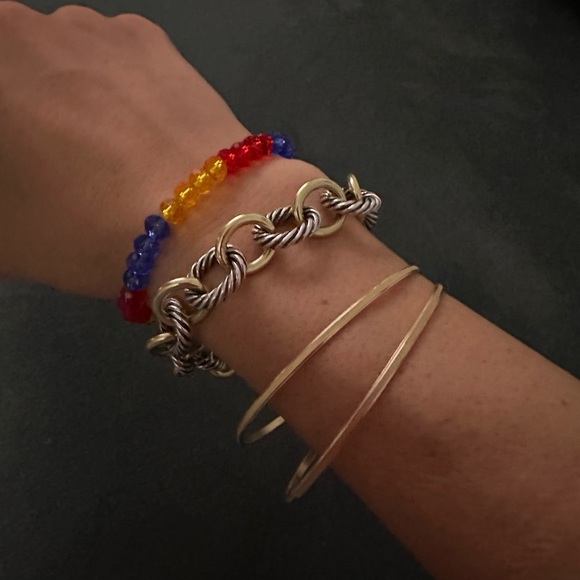 Authentic David Yurman Gold and Silver Oval Link Bracelet - Picture 14 of 15